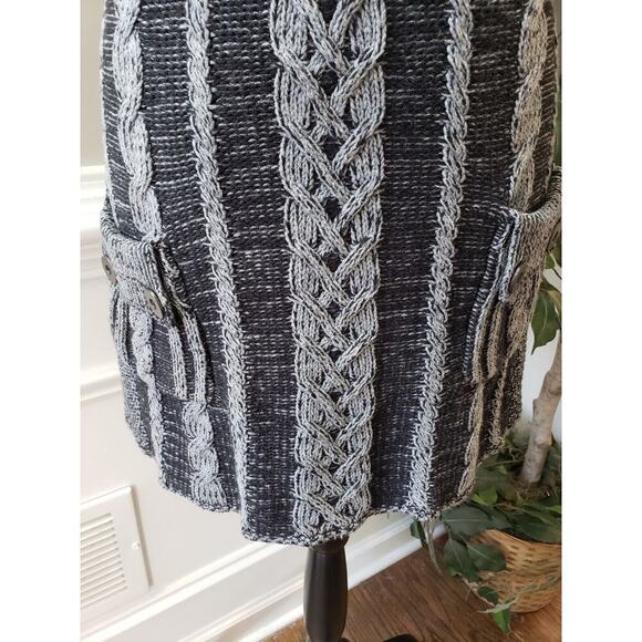 Style & Co. Women's Black Striped Cotton Round Neck Sleeveless Sweater Dress PL - Picture 6 of 10